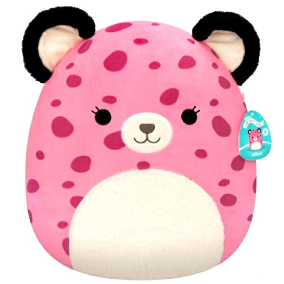 Squishmallow 16" Jalisca The Pink Leopard Fuzzy Belly Kellytoy Nwt 2023 - Picture 1 of 4